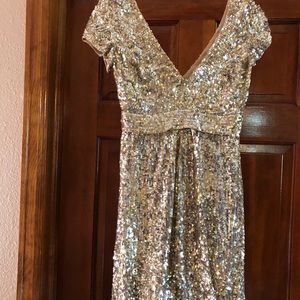 Gold sequin dress
